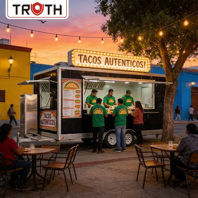 Mobilny wózek Tacos z przyczepą do żywności koncesyjnej