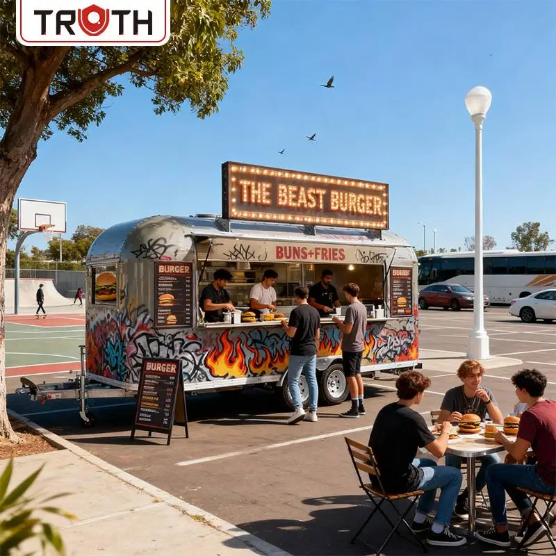 Wózek do sprzedaży żywności BBQ Restaurant Food Truck