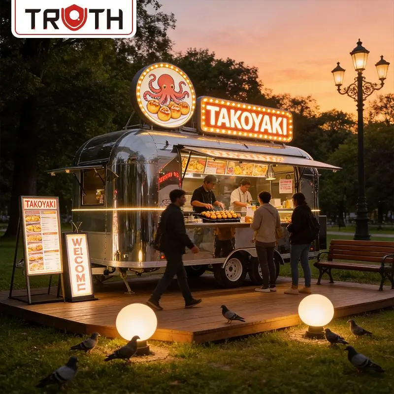 W pełni wyposażona mobilna kuchnia z przyczepami Taco