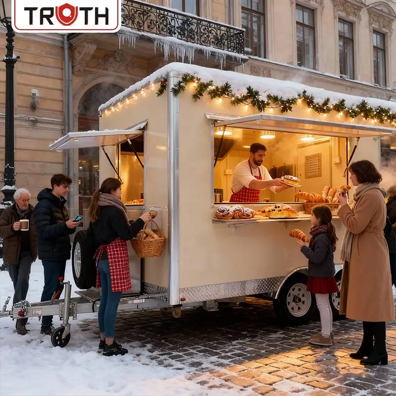 Przyczepa do mobilnej kuchni z jedzeniem Hot Dog Square
