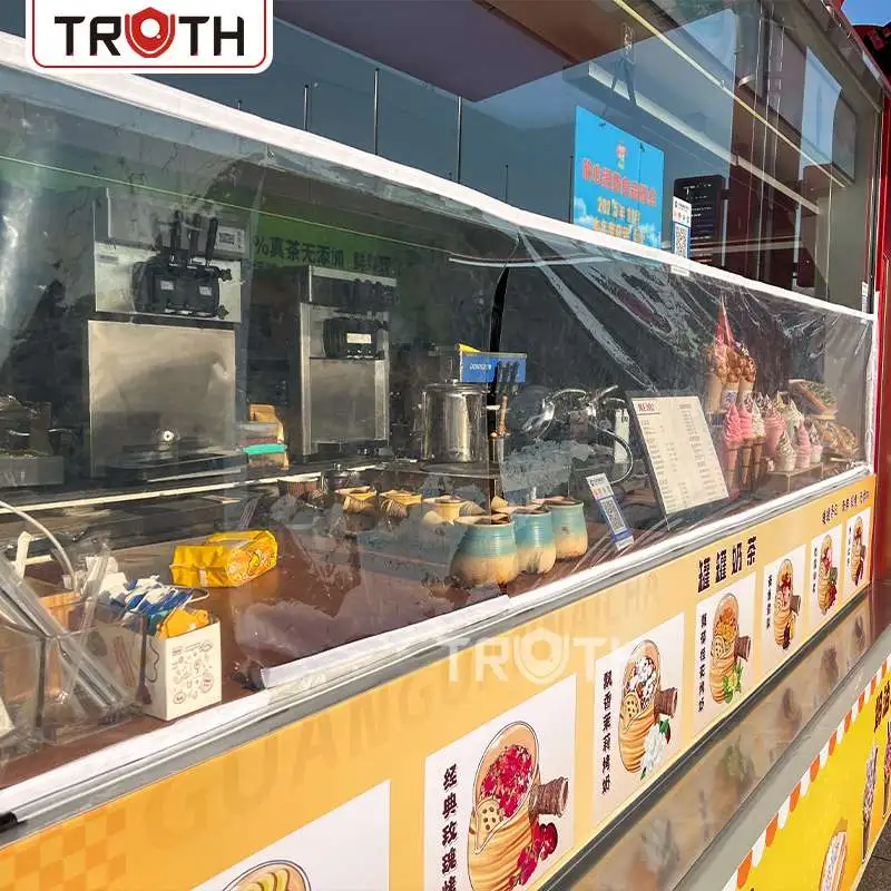 220v Full Kitchen Food Trailer For Ice Cream