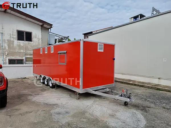 red square food trailer