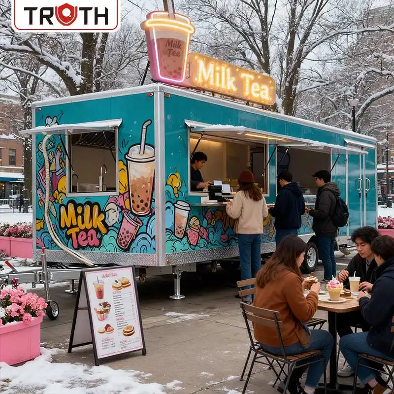 Standardowa przyczepa gastronomiczna USA z łazienką